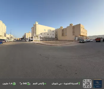 أرض للبيع في شارع الحارث ابن جندب, حي شوران, مدينة المدينه المنوره, منطقة المدينة المنورة