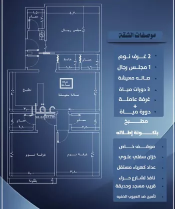 شقة للبيع في شارع اعشى عوف, حي النزهة, مدينة جدة, منطقة مكة المكرمة صورة 2