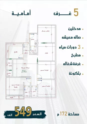 شقة للبيع في شارع الامير عبدالمجيد, حي الصواري, مدينة جدة, منطقة مكة المكرمة صورة 3
