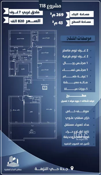 شقة للبيع في شارع أبو الحسن التميمى, حي الصفاء, مدينة جدة, منطقة مكة المكرمة صورة 4