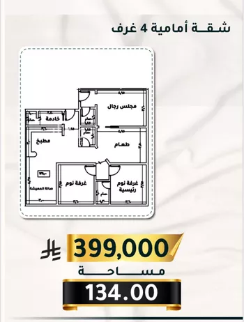 شقة للبيع في شارع الاسود, حي الثغر, مدينة جدة, منطقة مكة المكرمة