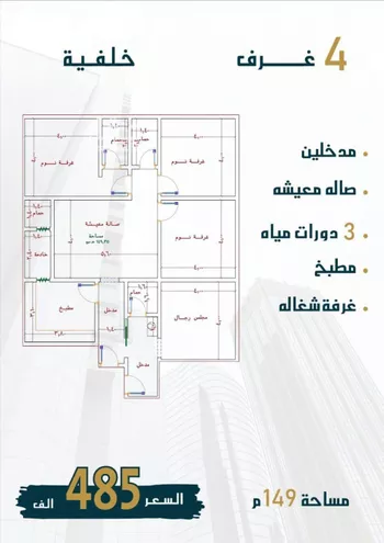 شقة للبيع في شارع الامير عبدالمجيد, حي الصواري, مدينة جدة, منطقة مكة المكرمة صورة 4