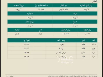 أرض للبيع في شارع ابن الخطيب, حي المنار, مدينة الدمام, المنطقة الشرقية