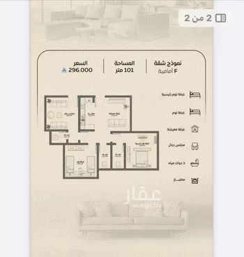 شقة للبيع في شارع عمر بن الحاجب, حي الريان, مدينة جدة, منطقة مكة المكرمة صورة 5