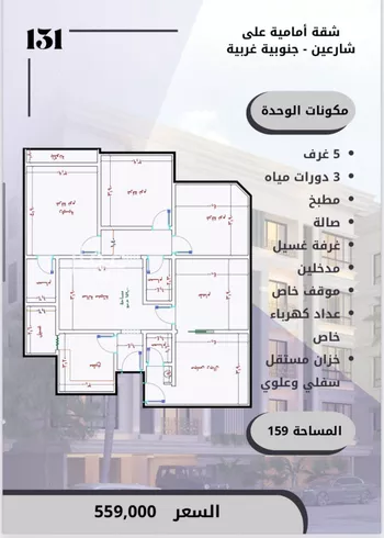 شقة للبيع في شارع الامير عبدالمجيد, حي الصواري, مدينة جدة, منطقة مكة المكرمة