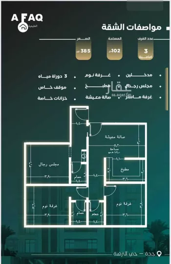 شقة للبيع في شارع البرك, حي النزهة, مدينة جدة, منطقة مكة المكرمة صورة 2