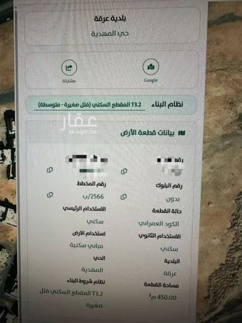 أرض للبيع في شارع مليح بن طريف, حي المهدية, مدينة الرياض, منطقة الرياض صورة 5