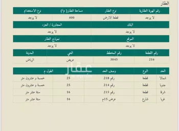 أرض للبيع في حي عريض, مدينة الرياض, منطقة الرياض صورة 2