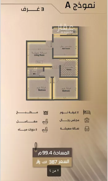 شقة للبيع في شارع زيد بن قيس, حي الفيصلية, مدينة جدة, منطقة مكة المكرمة صورة 2