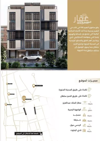 شقة للبيع في شارع ابو سفيان مدلوك, حي النعيم, مدينة جدة, منطقة مكة المكرمة