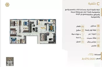 شقة للبيع في شارع ابو سفيان مدلوك, حي النعيم, مدينة جدة, منطقة مكة المكرمة صورة 3