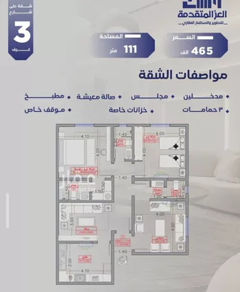 شقة للبيع في شارع مواكب النصر, حي السلامة, مدينة جدة, منطقة مكة المكرمة صورة 2