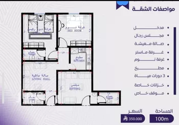 شقة للبيع في شارع عبد الله بن ابي الوليد, حي المروة, مدينة جدة, منطقة مكة المكرمة