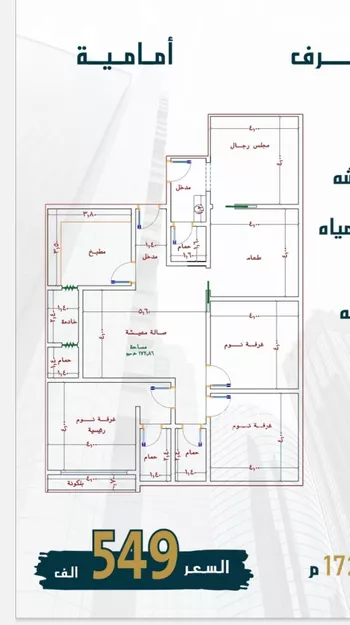 شقة للبيع في شارع الامير عبدالمجيد, حي الصواري, مدينة جدة, منطقة مكة المكرمة