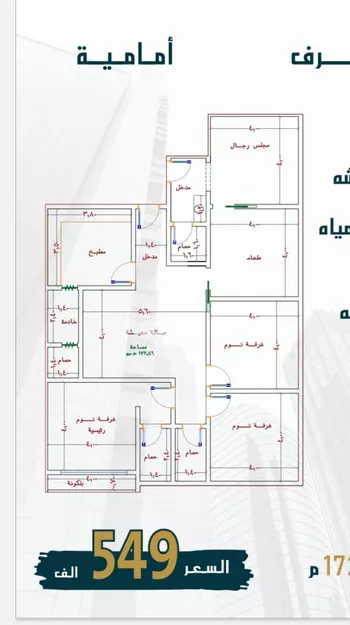 شقة للبيع في شارع الامير عبدالمجيد, حي الصواري, مدينة جدة, منطقة مكة المكرمة صورة 3