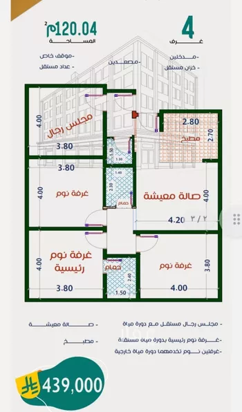 شقة للبيع في شارع عاصم ابن قيس, حي الربوة, مدينة جدة, منطقة مكة المكرمة صورة 4