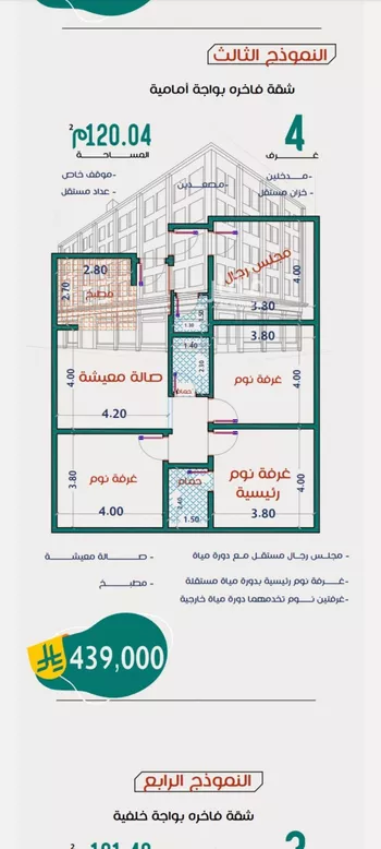 شقة للبيع في شارع عاصم ابن قيس, حي الربوة, مدينة جدة, منطقة مكة المكرمة صورة 2
