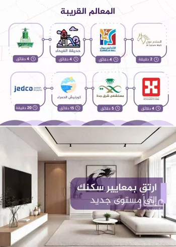 شقة للبيع في شارع احمد بن عيسى الرومي, حي الفيحاء, مدينة جدة, منطقة مكة المكرمة صورة 3