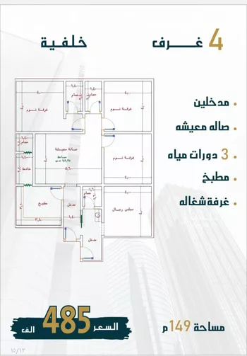 شقة للبيع في شارع الامير عبدالمجيد, حي الصواري, مدينة جدة, منطقة مكة المكرمة صورة 3