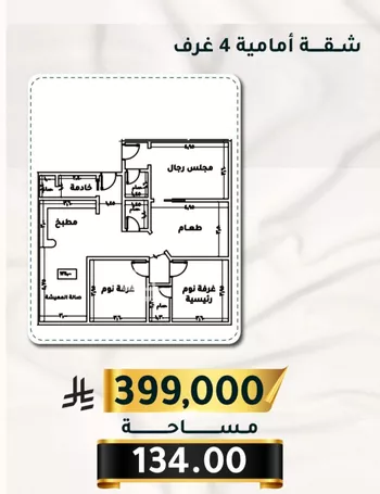 شقة للبيع في شارع الاسود, حي الثغر, مدينة جدة, منطقة مكة المكرمة