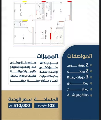 شقة للبيع في شارع سعد بن هشام, حي الروضة, مدينة جدة, منطقة مكة المكرمة