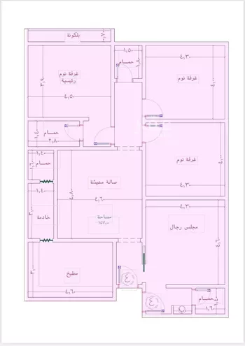 شقة للبيع في شارع الواحة, حي الواحة, مدينة جدة, منطقة مكة المكرمة صورة 4