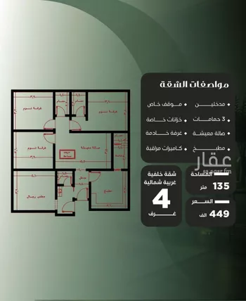 شقة للبيع في شارع عروان, حي النزهة, مدينة جدة, منطقة مكة المكرمة صورة 3