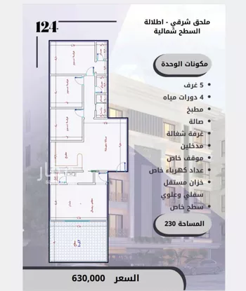 شقة للبيع في شارع الامير عبدالمجيد, حي الصواري, مدينة جدة, منطقة مكة المكرمة صورة 4