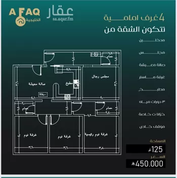 شقة للبيع في شارع رقيقه, حي النزهة, مدينة جدة, منطقة مكة المكرمة صورة 2