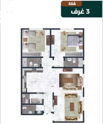 شقة للبيع في شارع حلمي كتبي, حي الزهراء, مدينة جدة, منطقة مكة المكرمة صورة 4