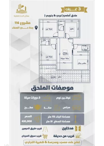 شقة للبيع في شارع عبداللطيف الزبيدي, حي الصفاء, مدينة جدة, منطقة مكة المكرمة صورة 4