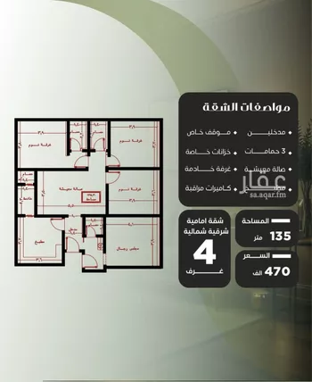 شقة للبيع في شارع عروان, حي النزهة, مدينة جدة, منطقة مكة المكرمة صورة 5