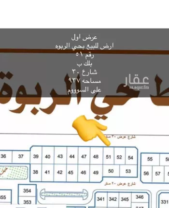 أرض للبيع في حي الربوة, مدينة عرعر, منطقة الحدود الشماليه صورة 2