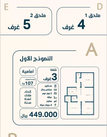 شقة للبيع في حي النعيم, مدينة جدة, منطقة مكة المكرمة صورة 3