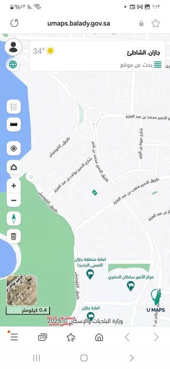 أرض للبيع في شارع الحجروف, حي الشاطئ, مدينة جازان, منطقة جازان صورة 2