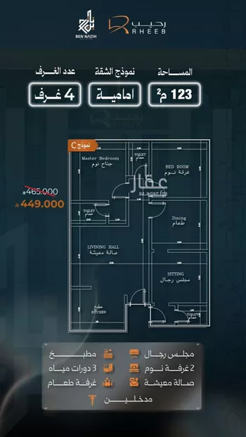 شقة للبيع في حي النزهة, مدينة جدة, منطقة مكة المكرمة صورة 3