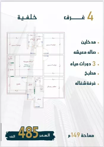شقة للبيع في شارع الامير عبدالمجيد, حي الصواري, مدينة جدة, منطقة مكة المكرمة صورة 4