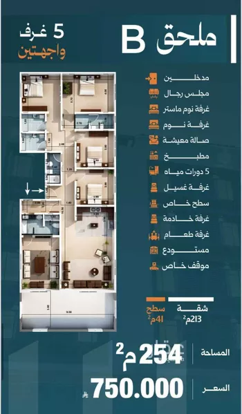 شقة للبيع في شارع زياد الأحرش, حي الصفاء, مدينة جدة, منطقة مكة المكرمة صورة 2