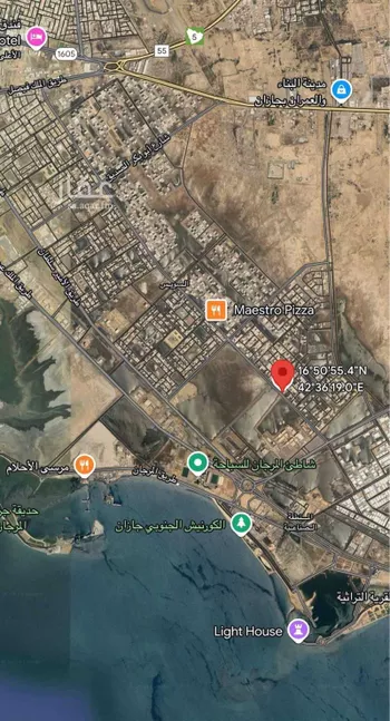 أرض للبيع في شارع شارع الامير ناصر بن عبد العزيز, حي الرحاب 2, مدينة جازان, منطقة جازان