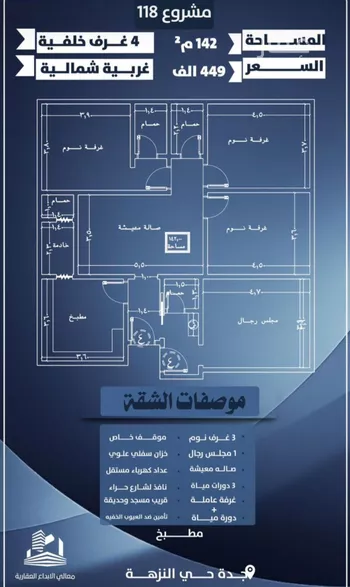 شقة للبيع في شارع يحيي بن نعيم, حي النزهة, مدينة جدة, منطقة مكة المكرمة صورة 3