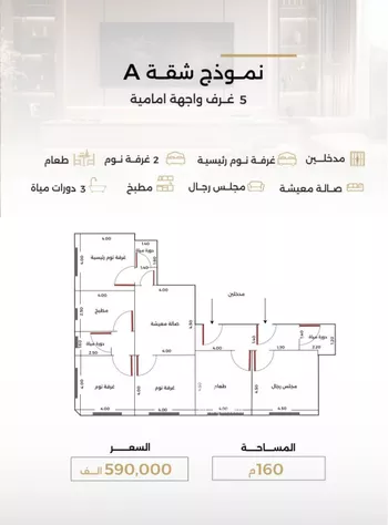 شقة للبيع في شارع الناصر بن الأحمر, حي الصفاء, مدينة جدة, منطقة مكة المكرمة