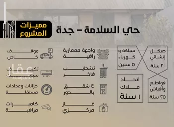 شقة للبيع في شارع مناره المروه, حي السلامة, مدينة جدة, منطقة مكة المكرمة صورة 2