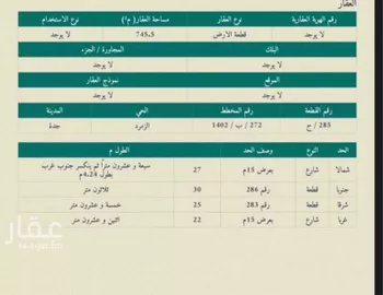 أرض للبيع في شارع عبد الله الفرضي, حي الزمرد, مدينة جدة, منطقة مكة المكرمة