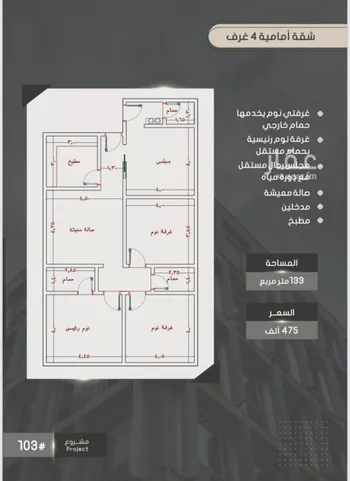 شقة للبيع في شارع إبراهيم بن فتوح العقيلي, حي الصواري, مدينة جدة, منطقة مكة المكرمة صورة 3