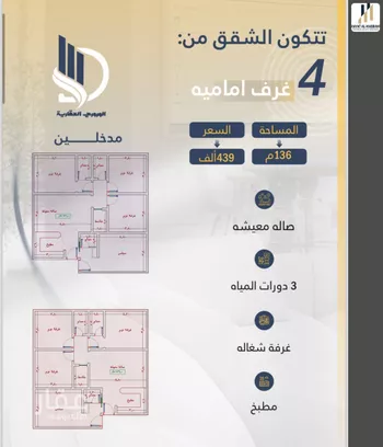 شقة للبيع في شارع السامر, حي الواحة, مدينة جدة, منطقة مكة المكرمة صورة 4