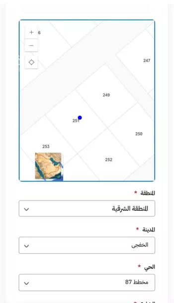 أرض للبيع في شارع 0000, حي مخطط 87, مدينة الخفجى, المنطقة الشرقية صورة 2