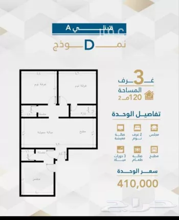 شقة للبيع في شارع البثنة, حي الفيحاء, مدينة جدة, منطقة مكة المكرمة