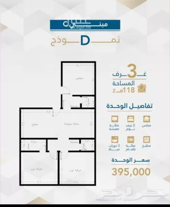 شقة للبيع في شارع البثنة, حي الفيحاء, مدينة جدة, منطقة مكة المكرمة صورة 5