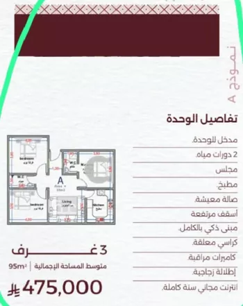 شقة للبيع في شارع صفي الدين الحلي, حي الروضة, مدينة جدة, منطقة مكة المكرمة
