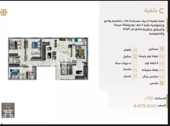 شقة للبيع في شارع ابو سفيان مدلوك, حي النعيم, مدينة جدة, منطقة مكة المكرمة